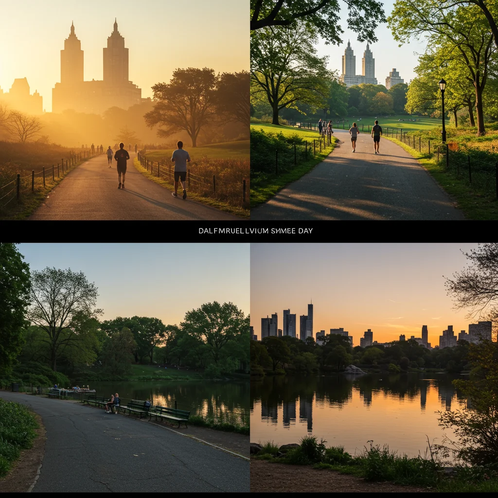 Central Park w różnych porach dnia