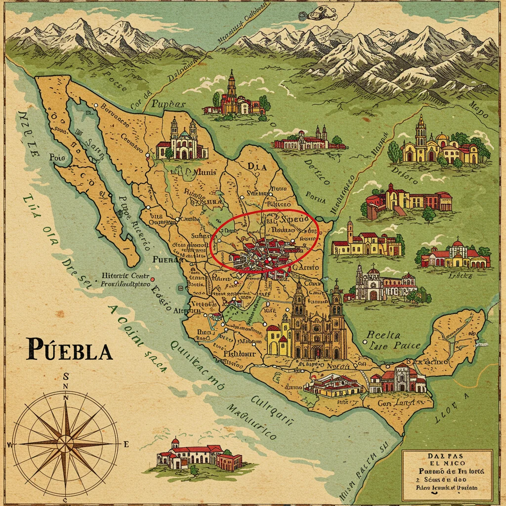 Gdzie leży Puebla na mapie Meksyku?