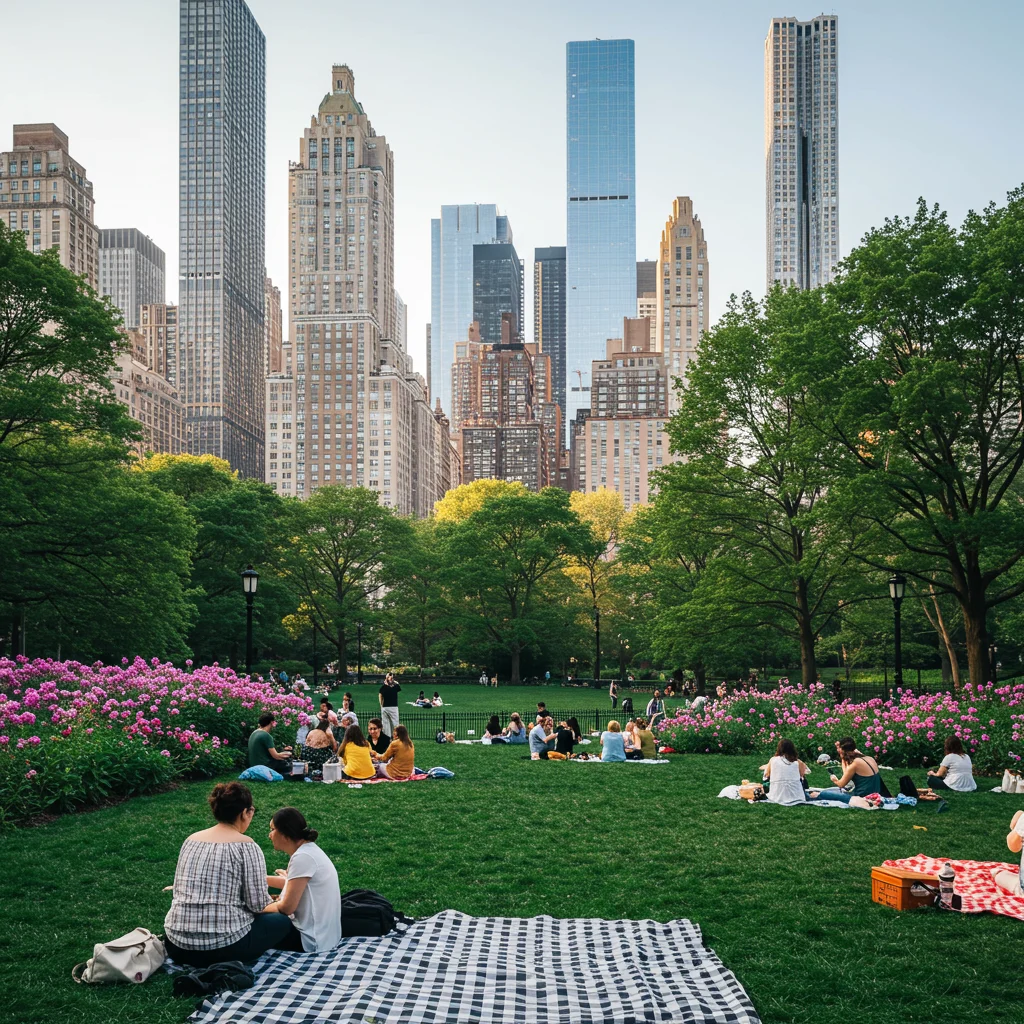 Parki i tereny zielone na dolnym Manhattanie