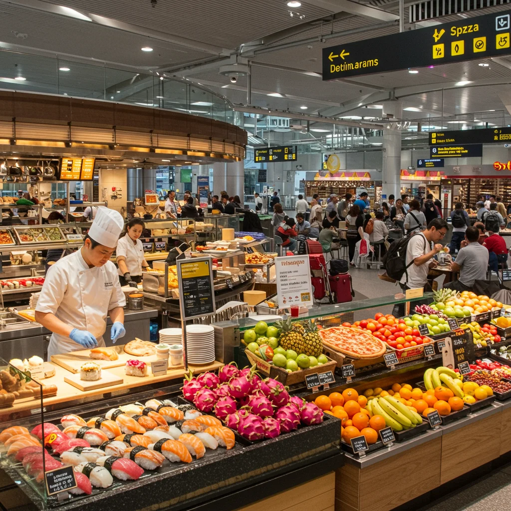 Jakie są opcje gastronomiczne na lotnisku?