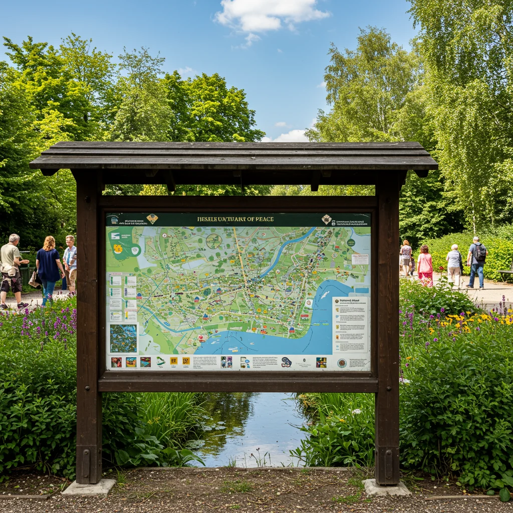 Mapa i orientacja w Parku Pokoju
