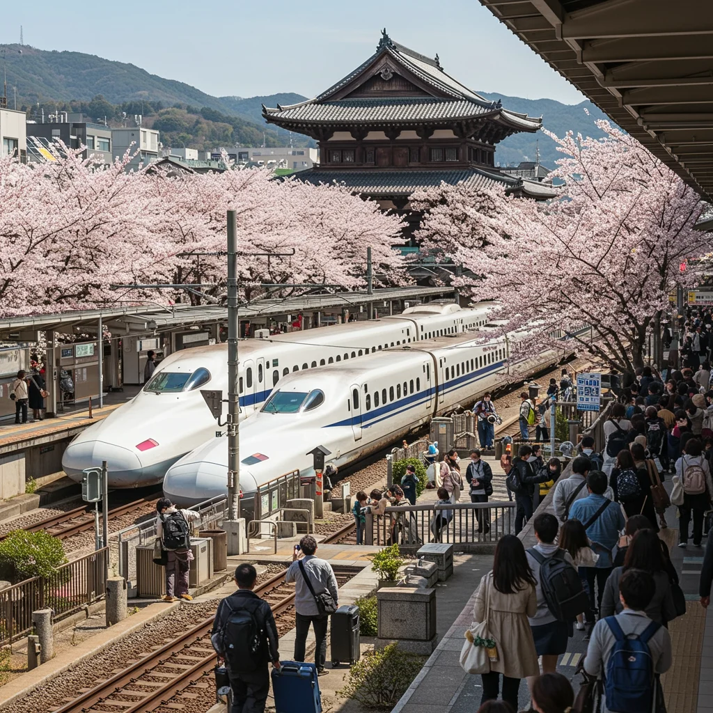 Stacje shinkansenów w Kioto i okolicy