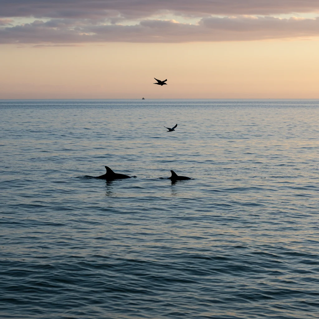 Jakie zwierzęta można spotkać nad oceanem wieczorem?