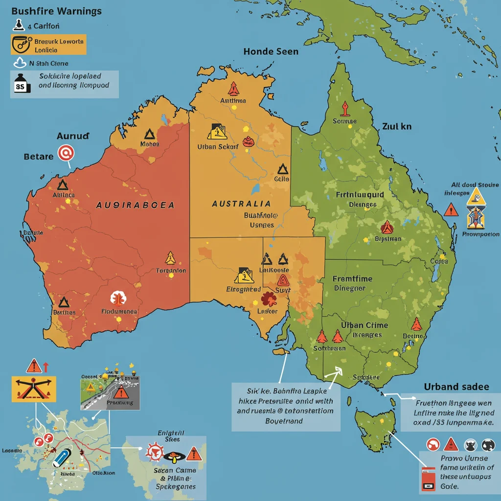 Bezpieczeństwo w różnych regionach Australii