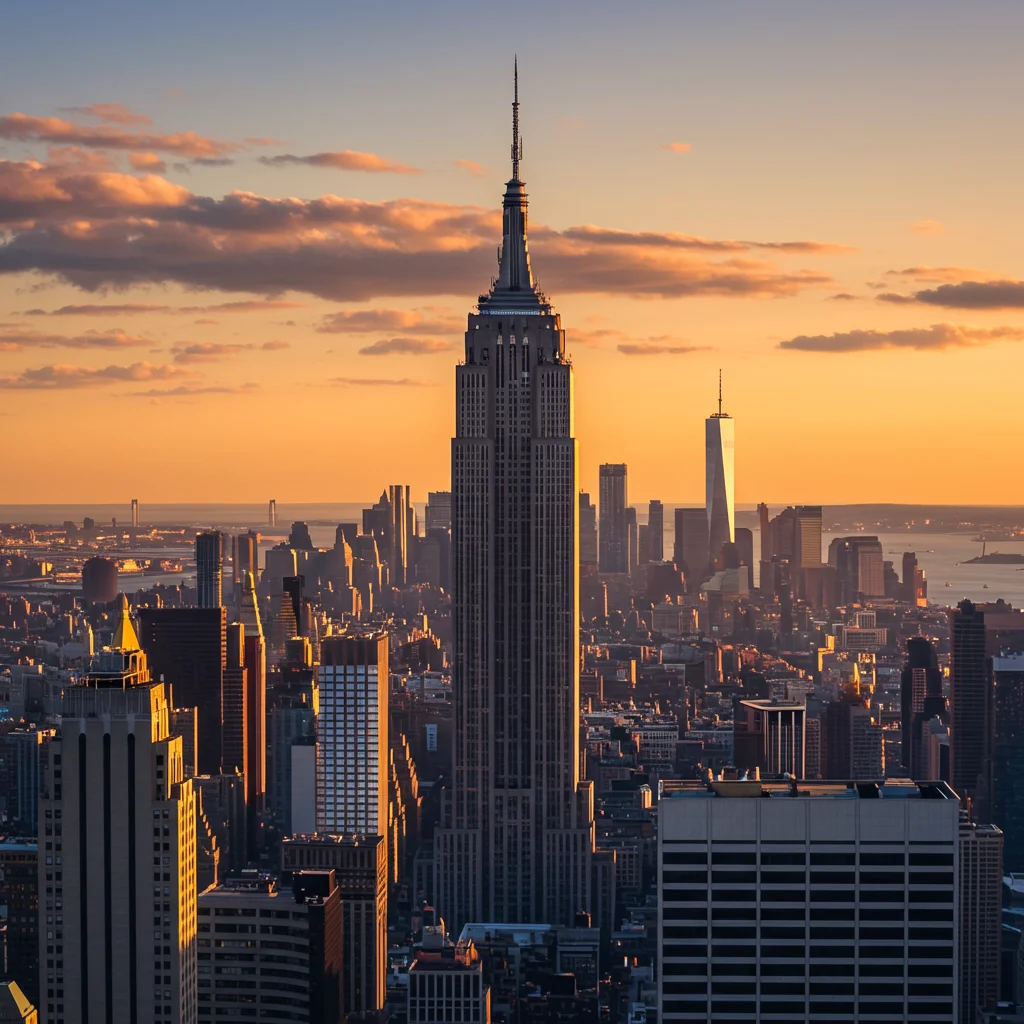 Empire State Building na tle innych wieżowców