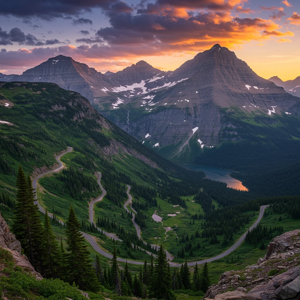 Going-to-the-Sun Road – Przez Park Glacier