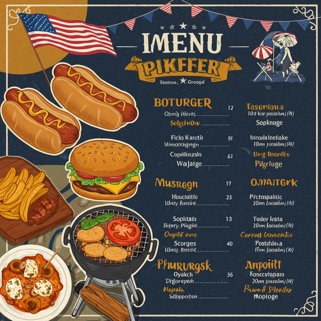 Jak przygotować menu na camp 4 lipca?