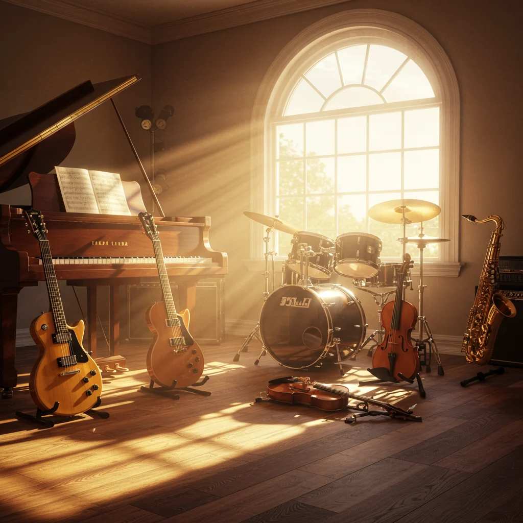 Jakie instrumenty można znaleźć w salce muzycznej?