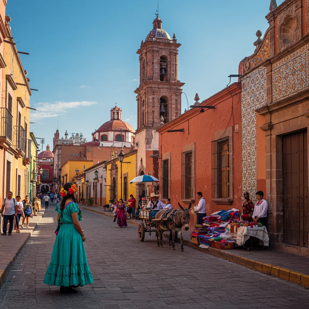 Kolorowa architektura Puebla