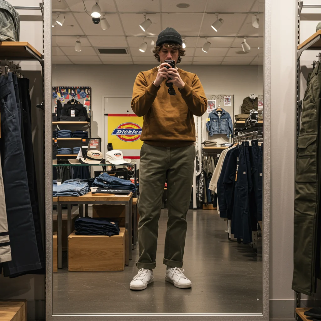 Pierwsze przymiarki – jak leżą spodnie Dickies?