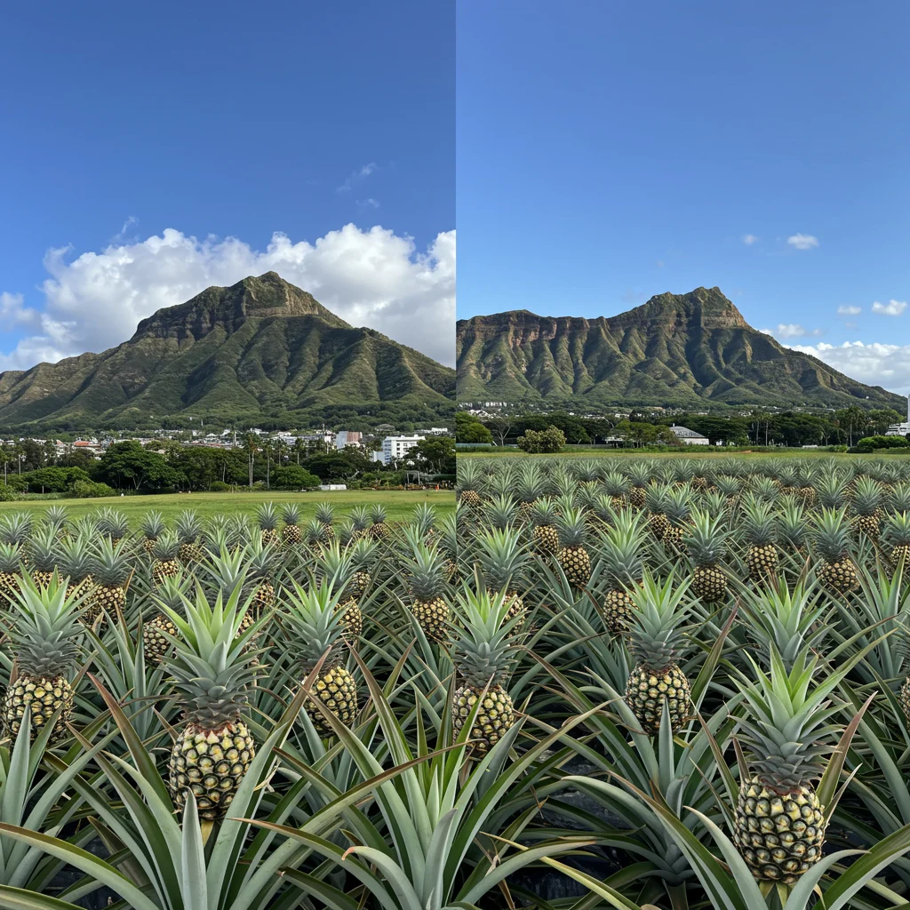 Porównanie atrakcji: Diamond Head vs. plantacja ananasów