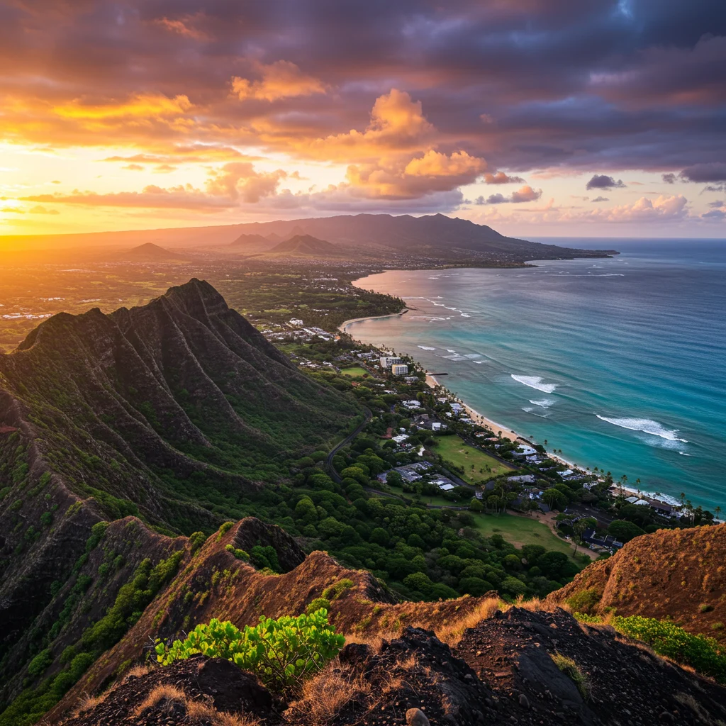 Widok ze szczytu Diamond Head
