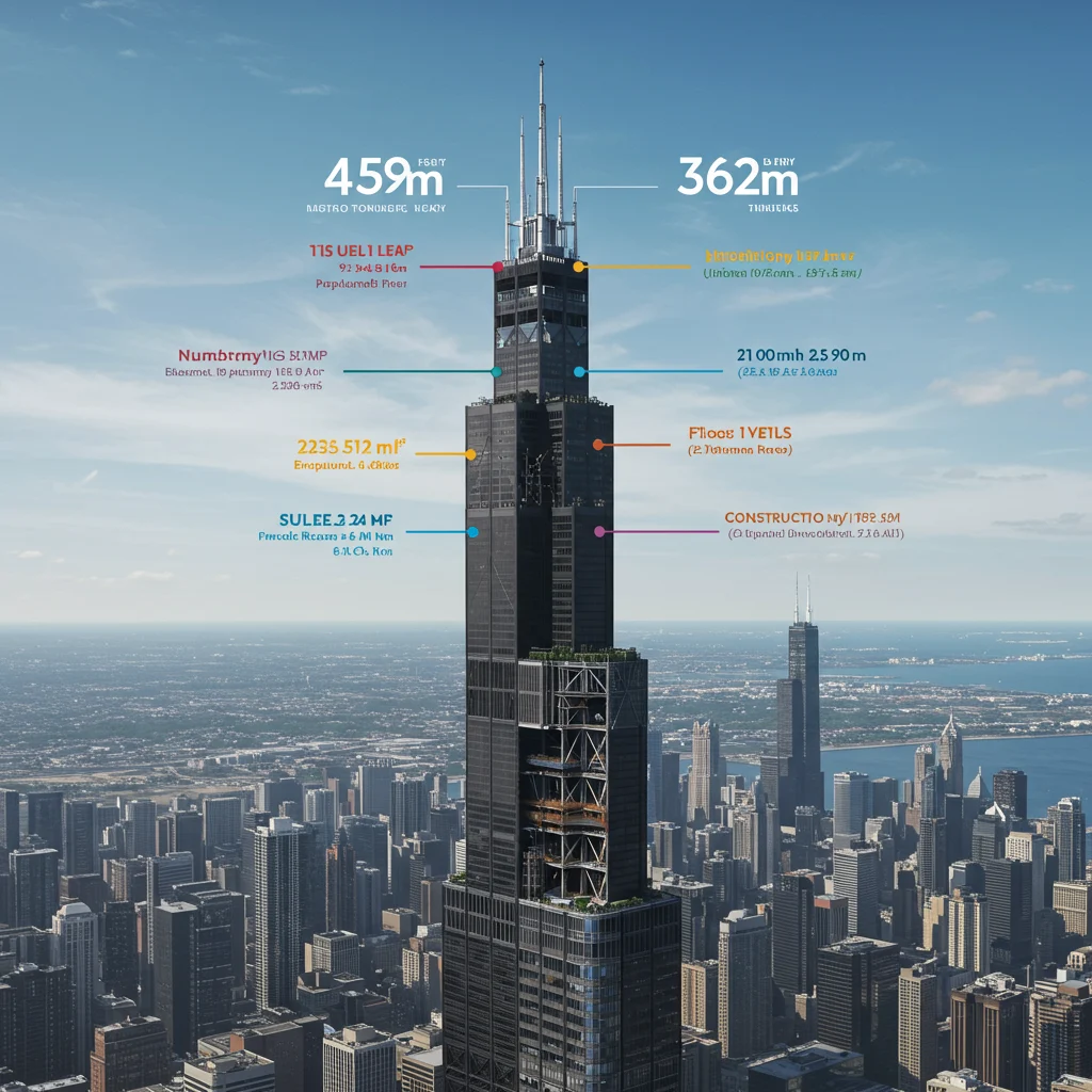 Willis Tower w liczbach – statystyki i dane techniczne