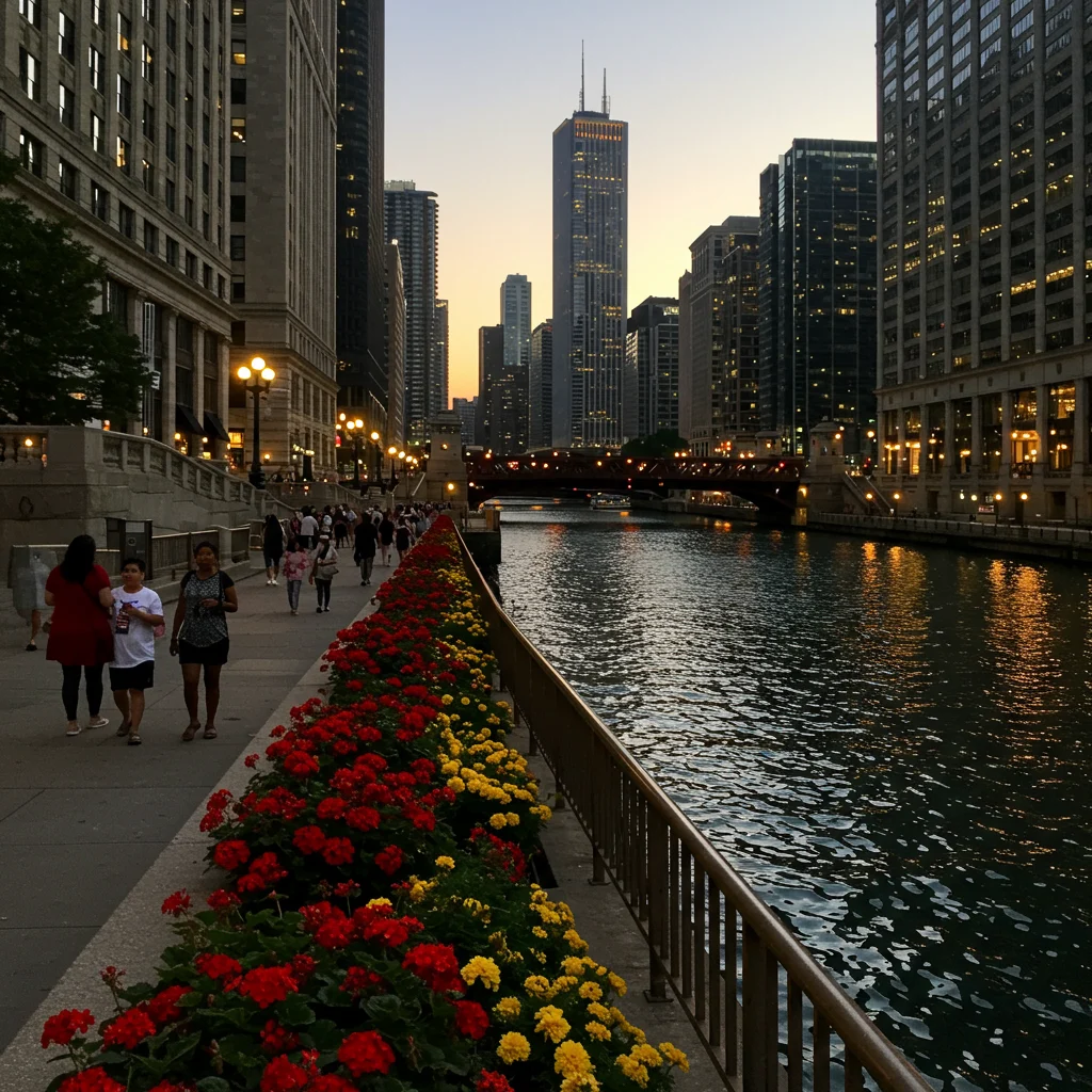 Chicago Riverwalk – spacer nad rzeką