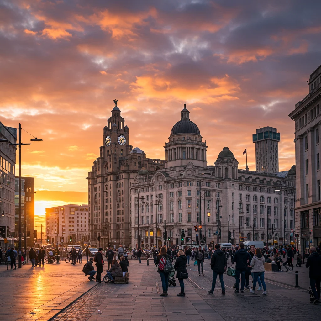 Spacer po centrum Liverpoolu